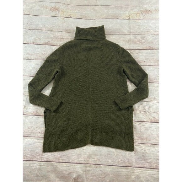 Sweet Romeo olive green turtle neck sweater with high low hem nwt medium - Picture 12 of 12